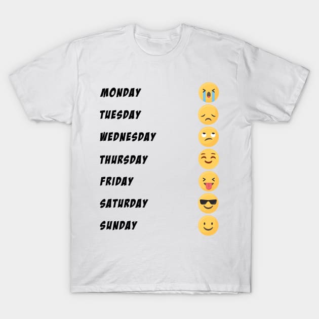 Emoji Days of the Week T-Shirt by Dieowl